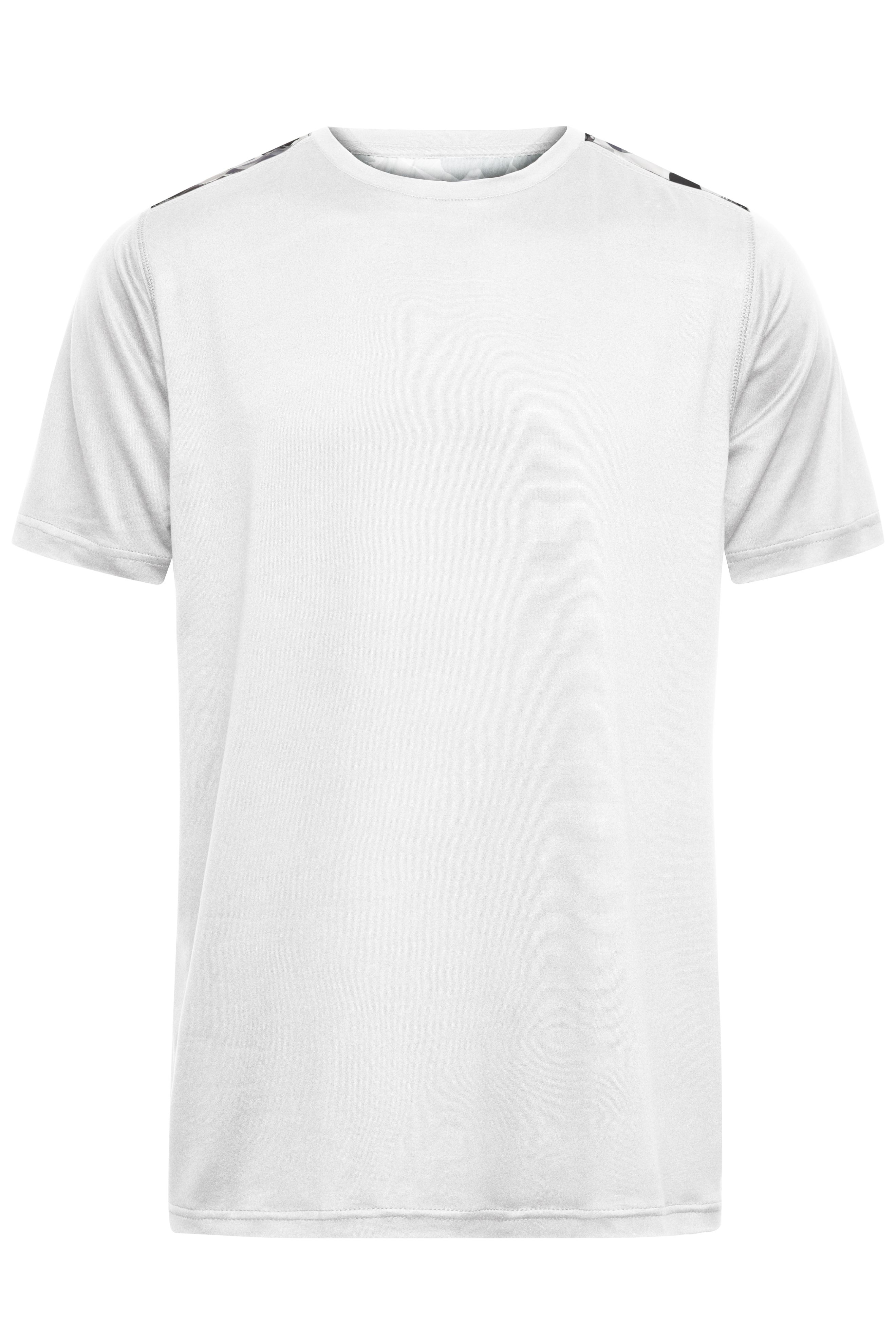 Men Men's Sports Shirt White/blackprintedDaiber