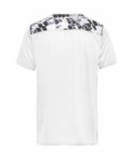 Heren Men's Sports Shirt Wit/zwart-grijs-bedrukt 10243