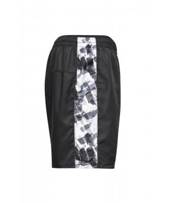 Herren Men's Sports Shorts Black/black-printed 10245