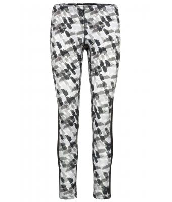 Dames Ladies' Sports Tights Zwart-grijs-bedrukt/zwart 10246