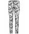 Dames Ladies' Sports Tights Zwart-grijs-bedrukt/zwart 10246