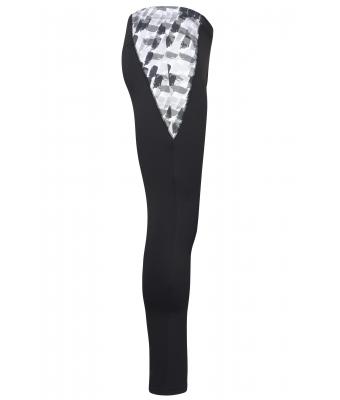 Herren Men's Sports Tights Black/black-printed 10247