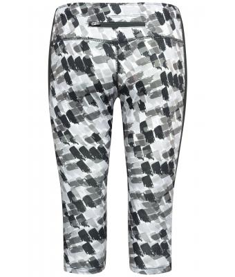 Femme Collants de sport 3/4 femme Imprimé-en-noir/noir 10248