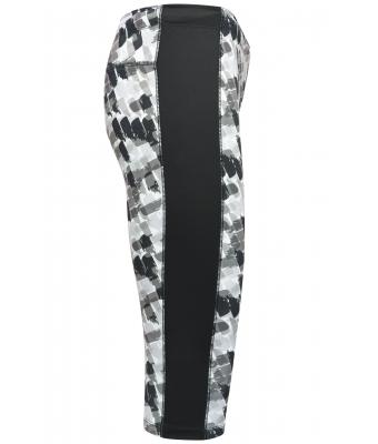 Damen Ladies' Sports 3/4 Tights Black-printed/black 10248
