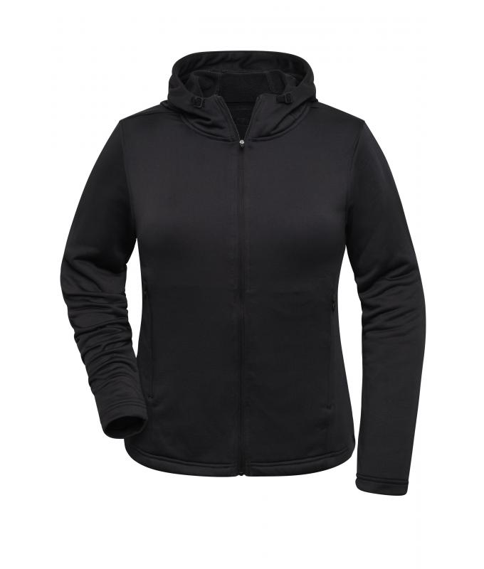 Ladies Ladies' Sports Zip Hoody Black 10249