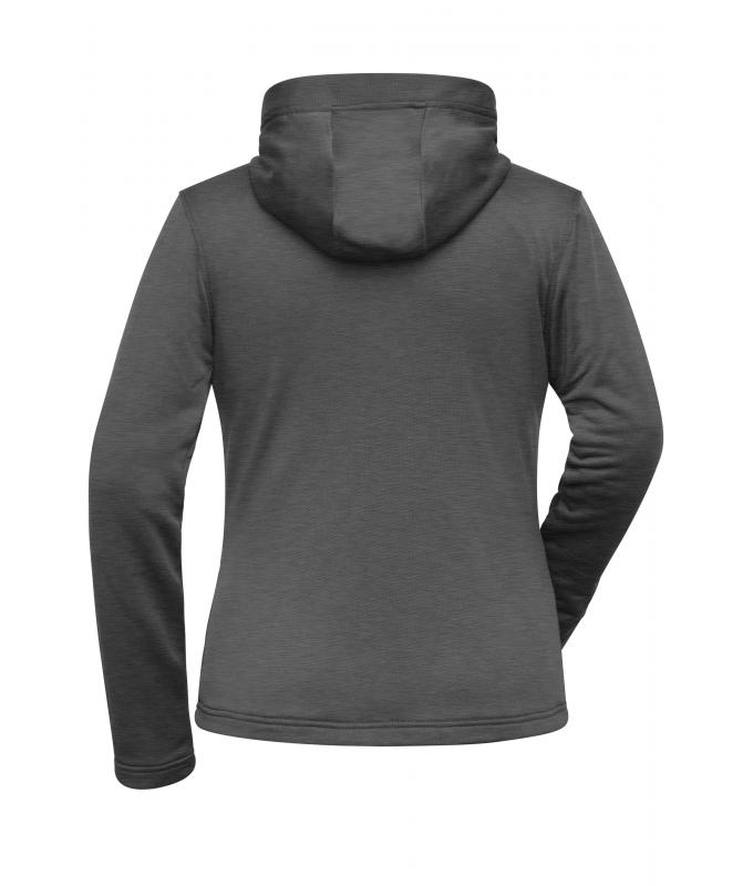 Ladies Ladies' Sports Zip Hoody Dark-melange 10249