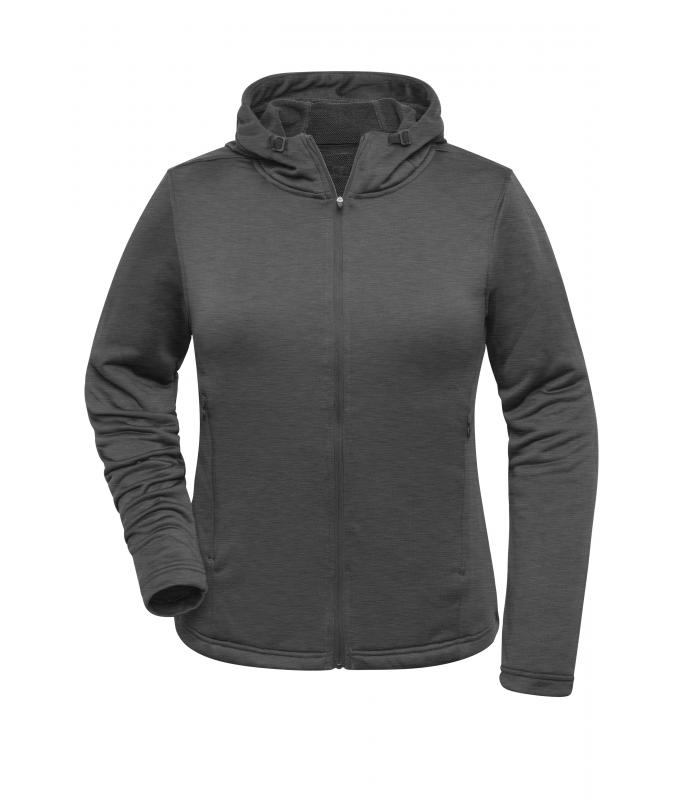 Ladies Ladies' Sports Zip Hoody Dark-melange 10249