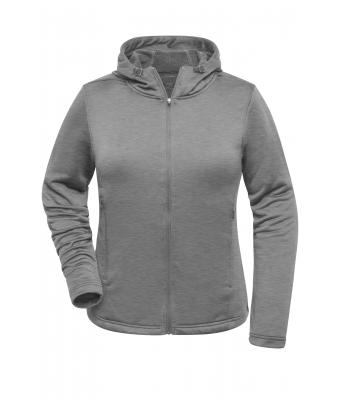 Femme Sweat à capuche sport zippé femme   GRS Mélange-clair 10249