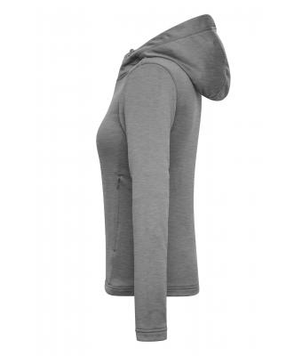 Femme Sweat à capuche sport zippé femme Mélange-clair 10249
