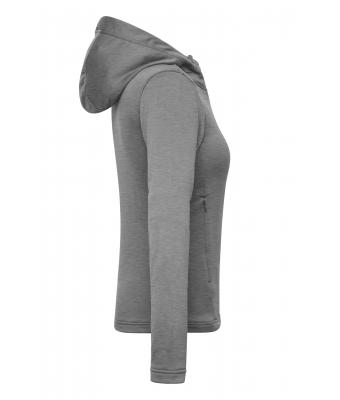 Femme Sweat à capuche sport zippé femme Mélange-clair 10249