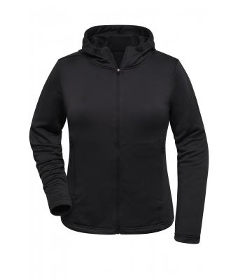 Femme Sweat à capuche sport zippé femme Noir 10249