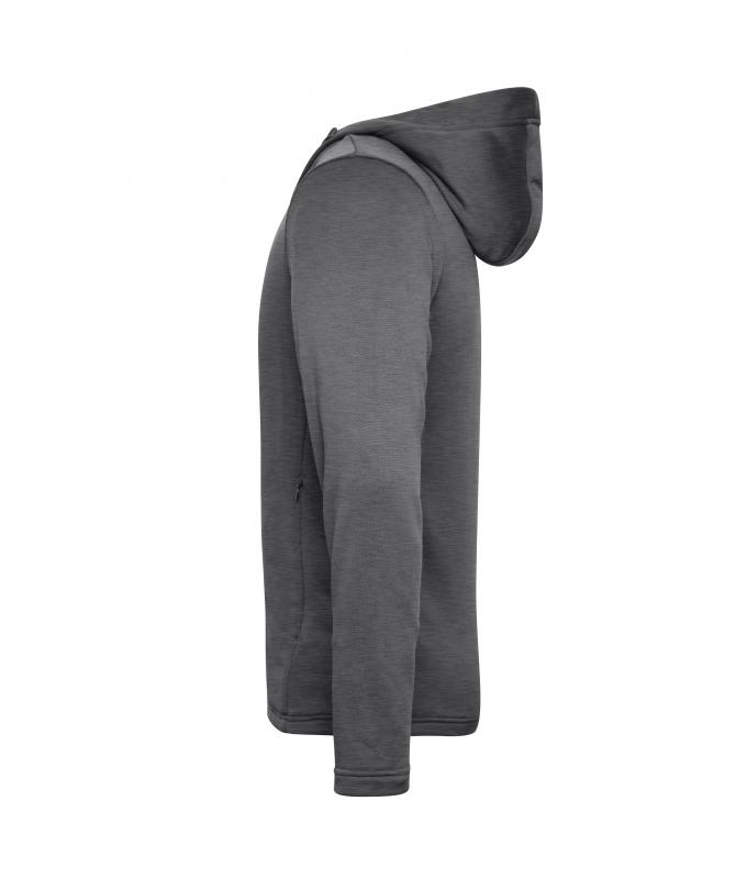 Men Men's Sports Zip Hoody Dark-melange 10250