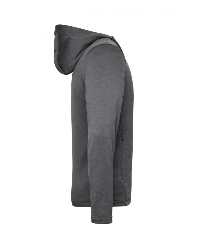 Men Men's Sports Zip Hoody Dark-melange 10250