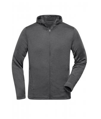 Heren Men's Sports Zip Hoody Donker-melange 10250