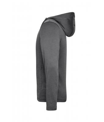 Homme Sweat à capuche sport zippé homme Mélange-foncé 10250