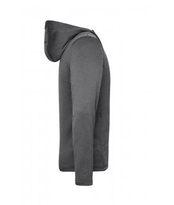 Homme Sweat à capuche sport zippé homme Mélange-foncé 10250