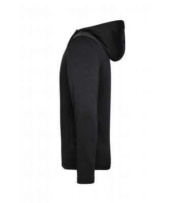 Homme Sweat à capuche sport zippé homme Noir 10250