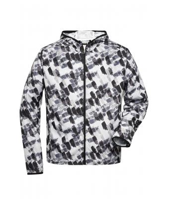 Heren Men's Sports Jacket Zwart-grijs-bedrukt 10252