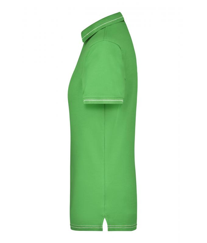 Damen Ladies' Elastic Polo Lime-green/white 7959