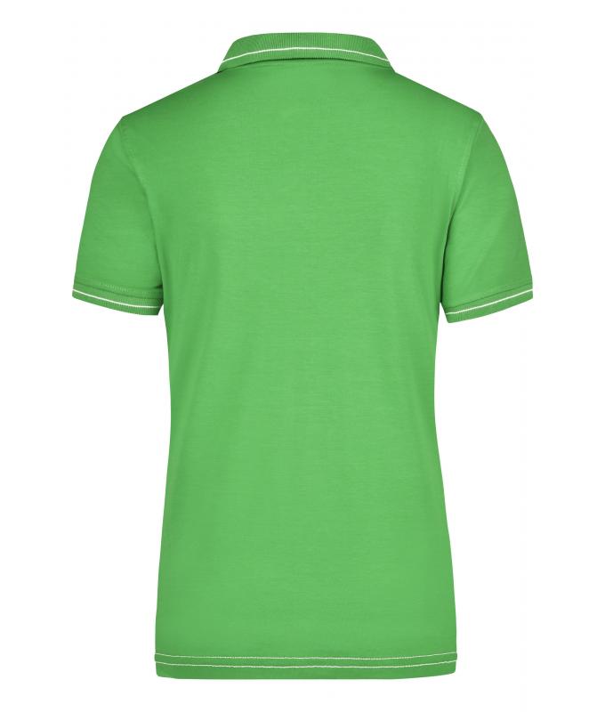 Damen Ladies' Elastic Polo Lime-green/white 7959