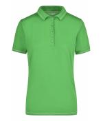 Damen Ladies' Elastic Polo Lime-green/white 7959