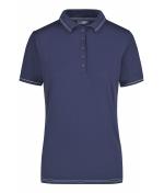 Damen Ladies' Elastic Polo Navy/white 7959