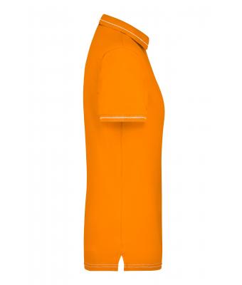 Damen Ladies' Elastic Polo Orange/white 7959