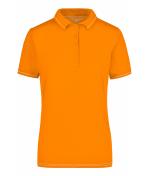 Damen Ladies' Elastic Polo Orange/white 7959