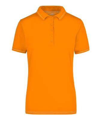 Damen Ladies' Elastic Polo Orange/white 7959