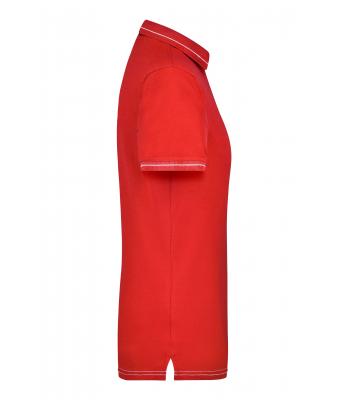 Damen Ladies' Elastic Polo Red/white 7959