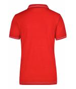 Damen Ladies' Elastic Polo Red/white 7959