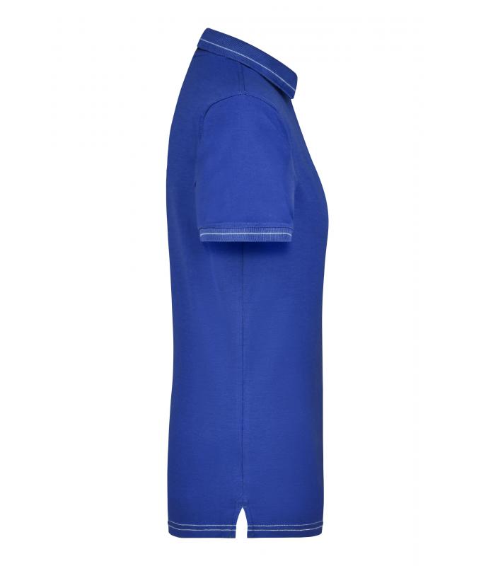 Damen Ladies' Elastic Polo Royal/white 7959