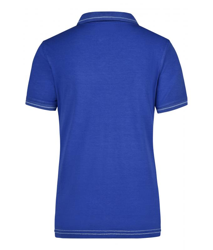 Damen Ladies' Elastic Polo Royal/white 7959