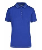 Damen Ladies' Elastic Polo Royal/white 7959