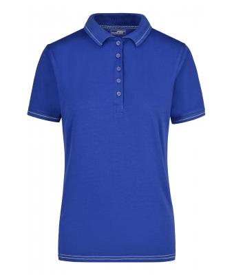 Damen Ladies' Elastic Polo Royal/white 7959