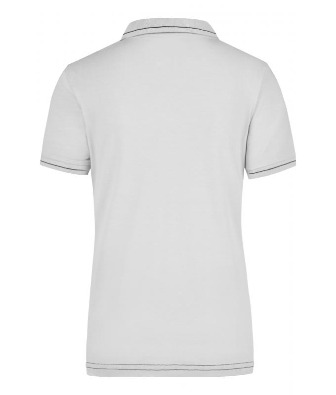 Damen Ladies' Elastic Polo White/black 7959