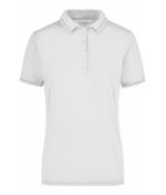 Damen Ladies' Elastic Polo White/black 7959