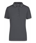 Damen Ladies' Elastic Polo Graphite/white 7959