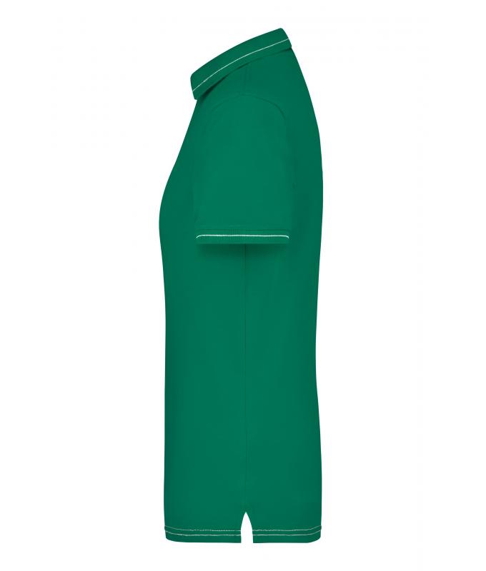 Damen Ladies' Elastic Polo Irish-green/white 7959