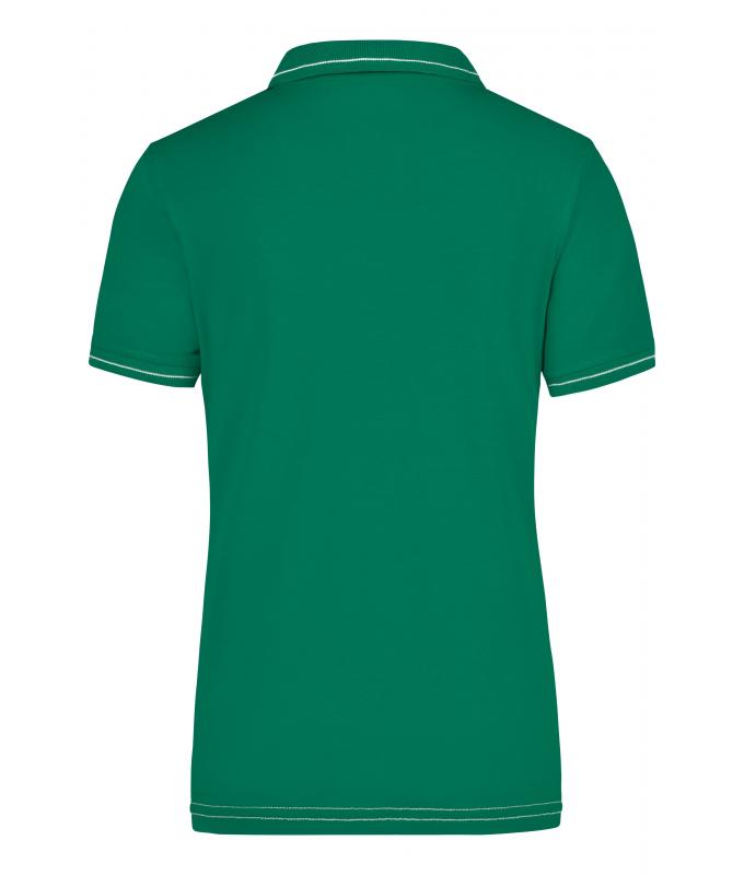 Damen Ladies' Elastic Polo Irish-green/white 7959