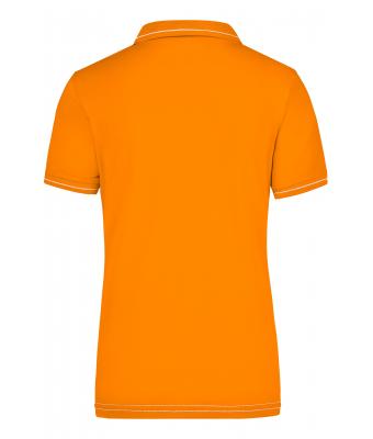 Ladies Ladies' Elastic Polo Orange/white 7959