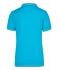 Dames Ladies' Elastic Polo Aqua/wit 7959