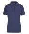 Dames Ladies' Elastic Polo Navy/wit 7959
