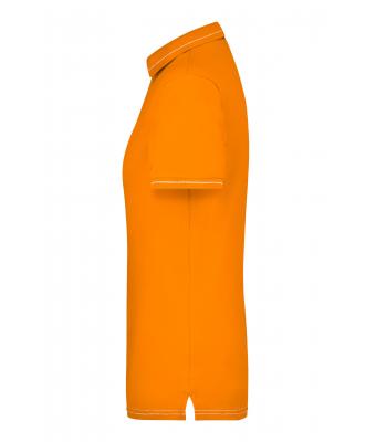 Dames Ladies' Elastic Polo Oranje/wit 7959