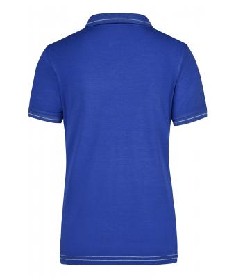 Dames Ladies' Elastic Polo Royal/wit 7959
