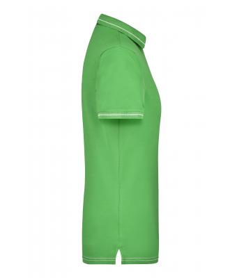 Femme Polo extensible femme Vert-citron/blanc 7959
