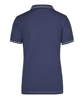 Femme Polo extensible femme Marine/blanc 7959