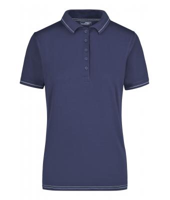 Femme Polo extensible femme Marine/blanc 7959