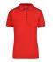 Femme Polo extensible femme Rouge/blanc 7959