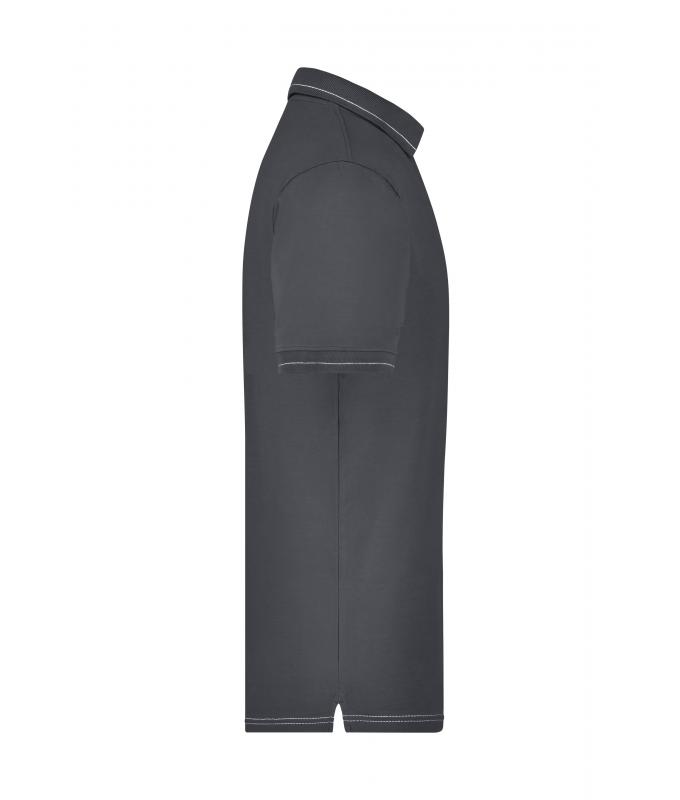 Herren Men's Elastic Polo Graphite/white 7995